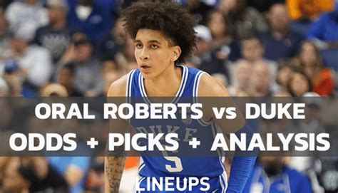 duke basketball spread|oral roberts vs duke prediction.